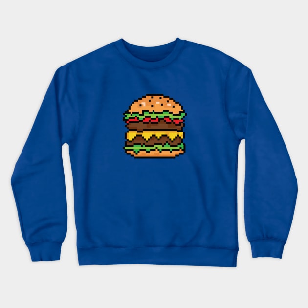 BURGER pixelart Crewneck Sweatshirt by nurkaymazdesing
